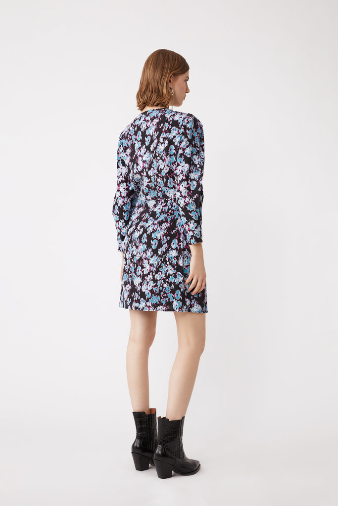 Craft - Floral print short wrap dress - Suncoo HK