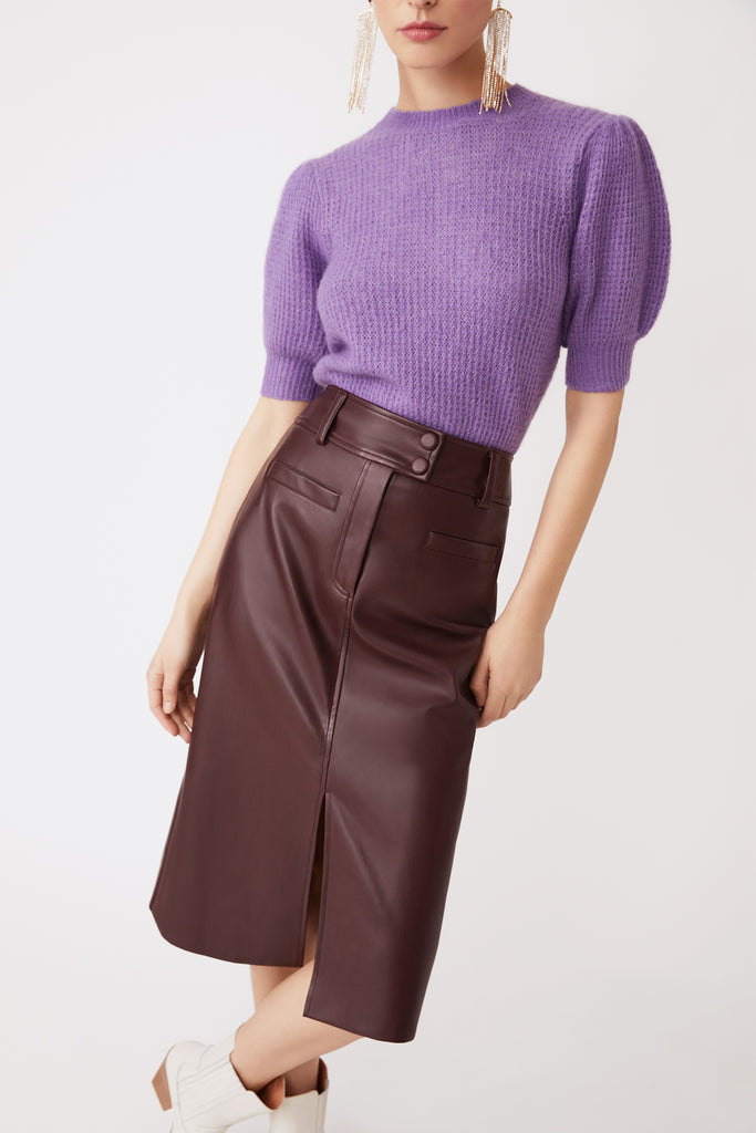 Fancy - Long skirt in imitation leather - Suncoo HK