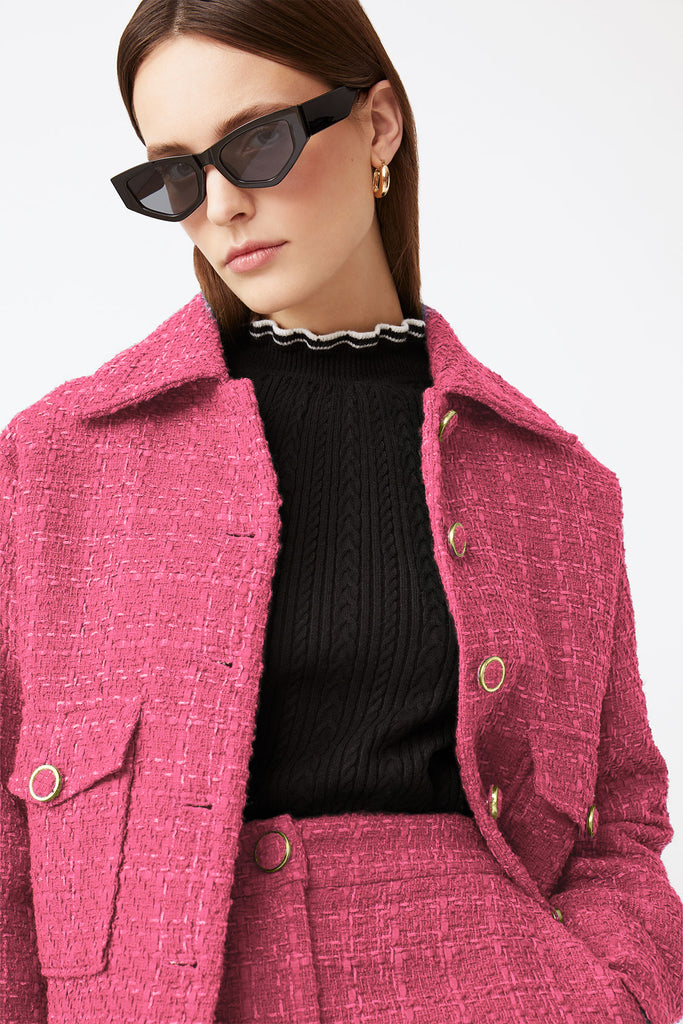 Enzo - Recycled tweed short coat - Suncoo HK