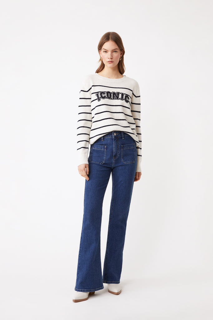 Pascali - Striped jumper with message - Suncoo HK