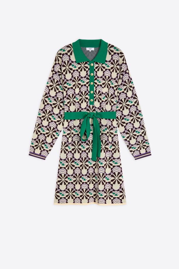 Cyria - Patterned midi dress - Suncoo HK