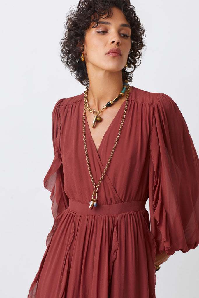 CASSIE - Musslin long dress - Suncoo HK