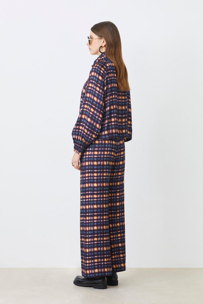 JOJO - Wide-leg tartan-effect trousers - Suncoo HK