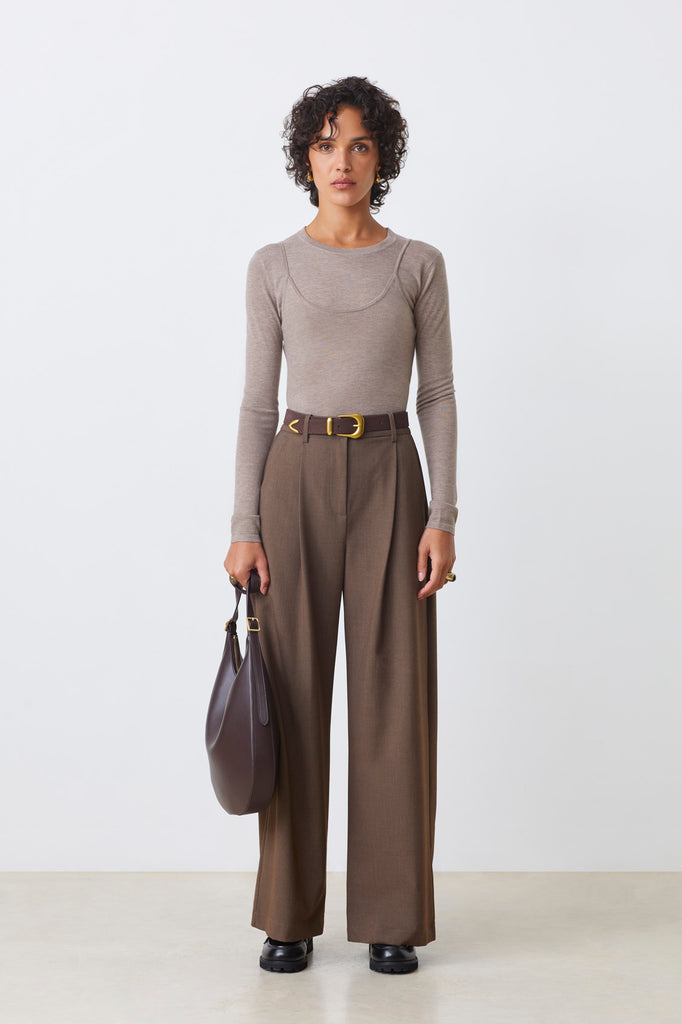 JONAS - Pleated suit trousers - Suncoo HK