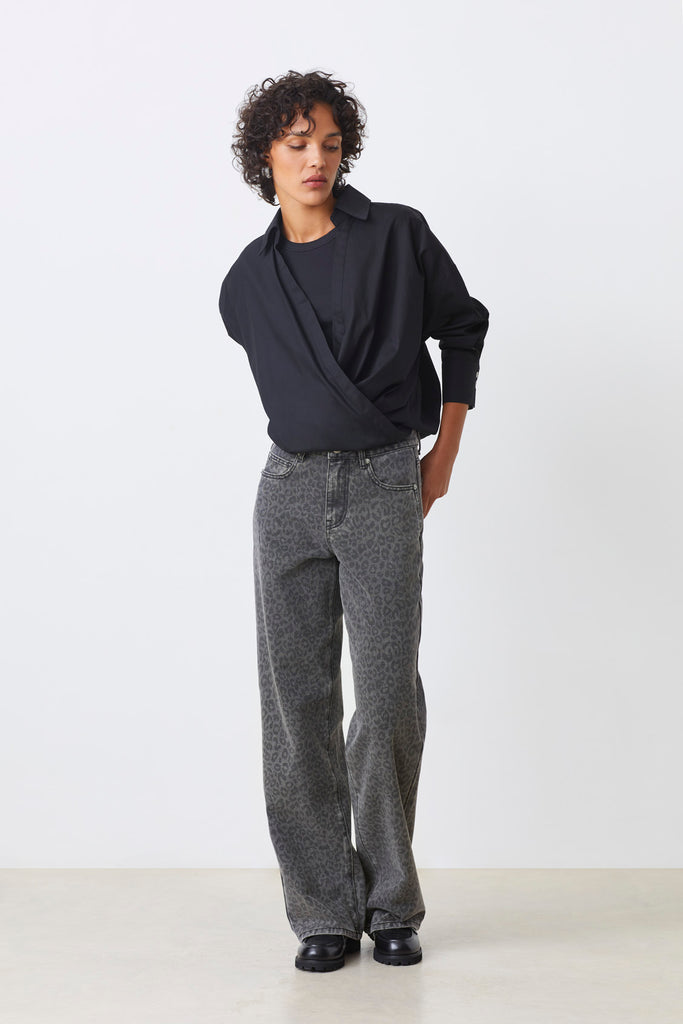 LENZO - Organic cotton wrap blouse - Suncoo HK