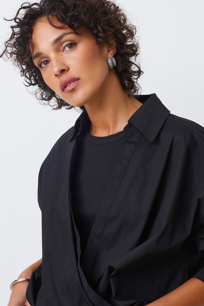 LENZO - Organic cotton wrap blouse - Suncoo HK