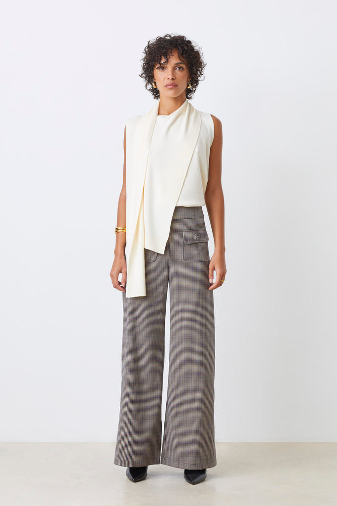 PHERES - Sleeveless draped jumper - Suncoo HK