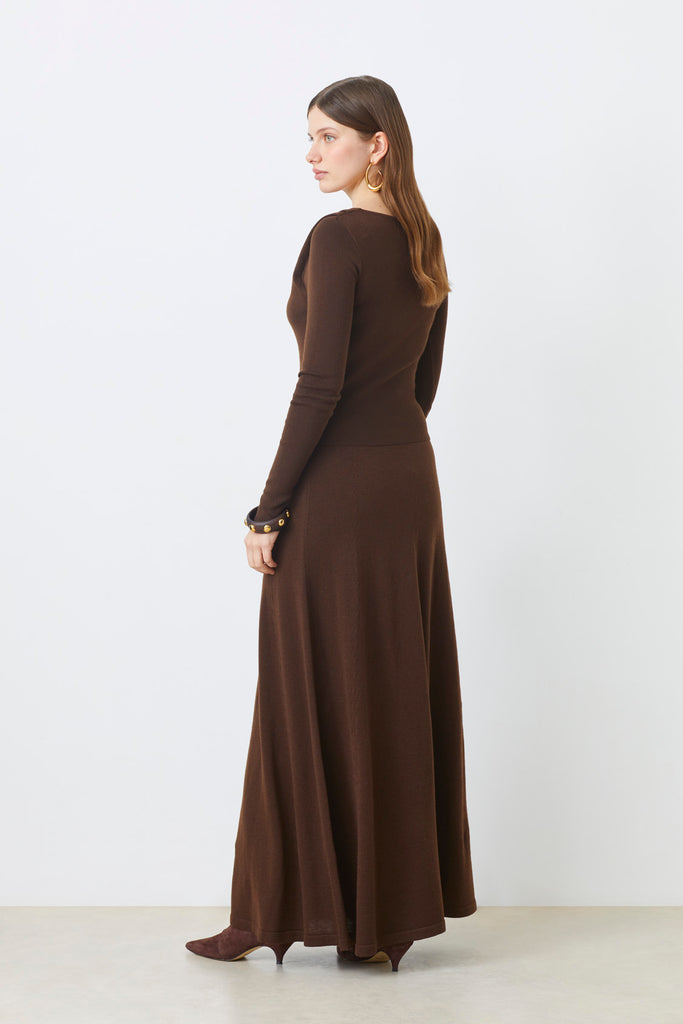 FRANKI - Long flowing knitted skirt - Suncoo HK