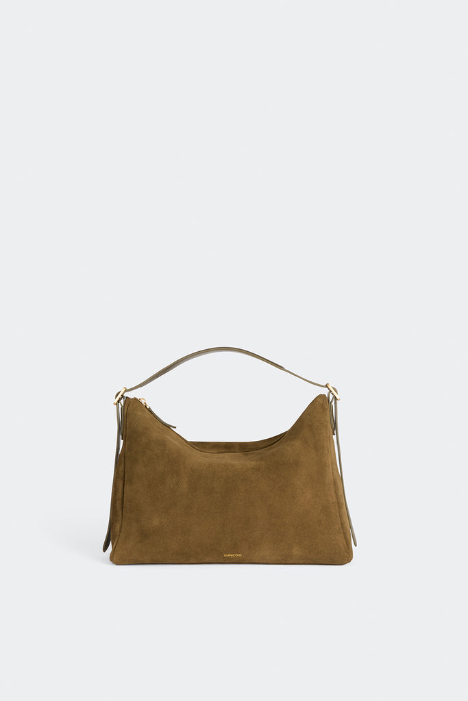 BIANCA - Khaki suede clutch bag - Suncoo HK