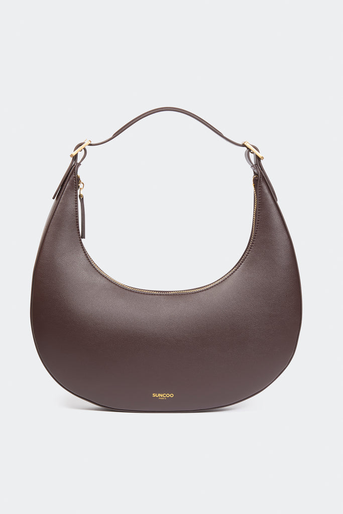 ALBA -Smooth leather half-moon handbag - Suncoo HK