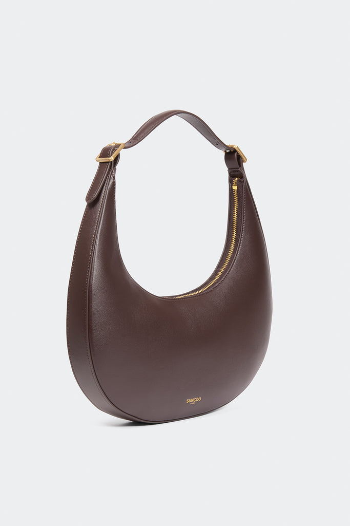 ALBA -Smooth leather half-moon handbag - Suncoo HK