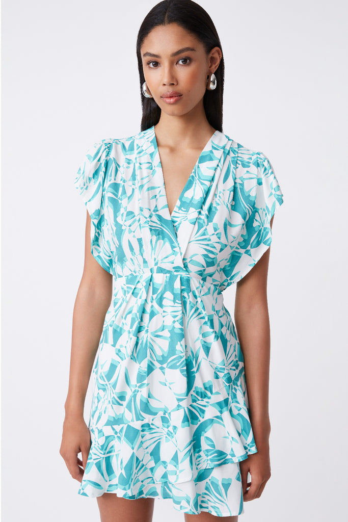 Cecily - Short Printed Dress - Suncoo HK