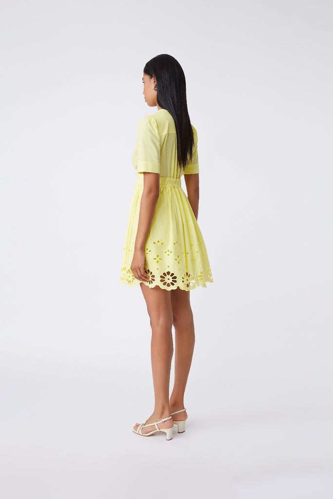 Calyssa - Embroidered short sleeve dress - Suncoo HK