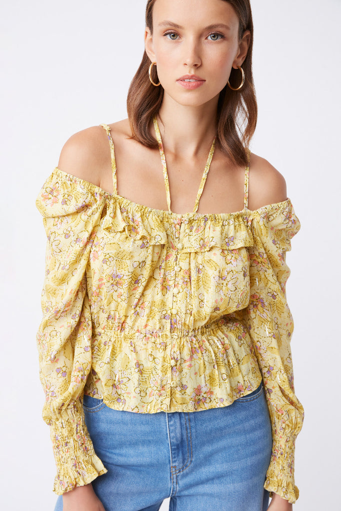 Lally - Floral printed blouse - Suncoo HK
