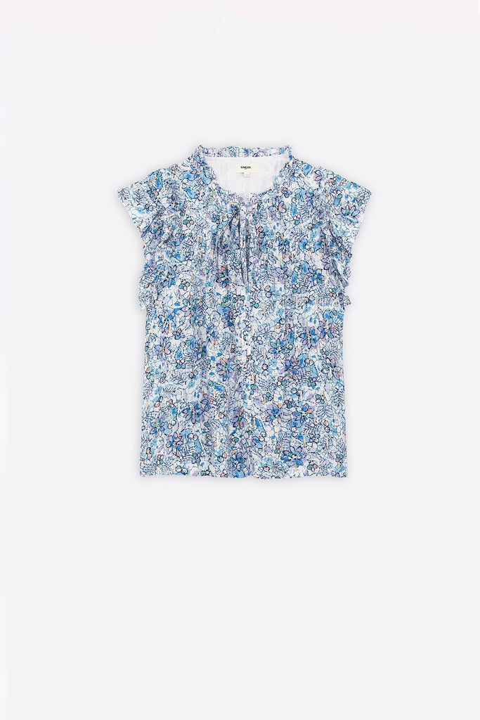 Luce - Print fluid blouse with lurex touch - Suncoo HK