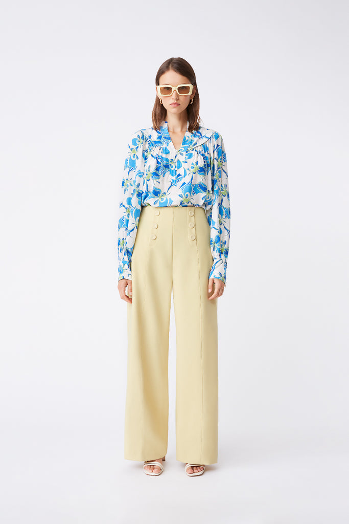 Leonie - Fluid blouse with floral print - Suncoo HK