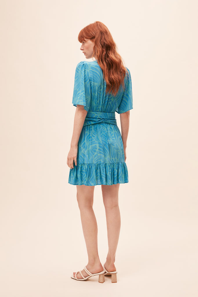 Cia - Lagoon shell print wrap dress - Suncoo HK