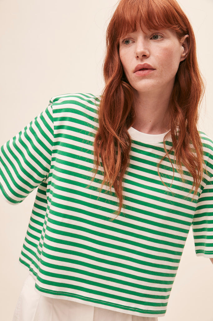 Milano - Striped cotton tee-shirt - Suncoo HK
