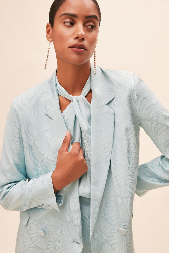 Doris - Satin jacquard blazer jacket - Suncoo HK