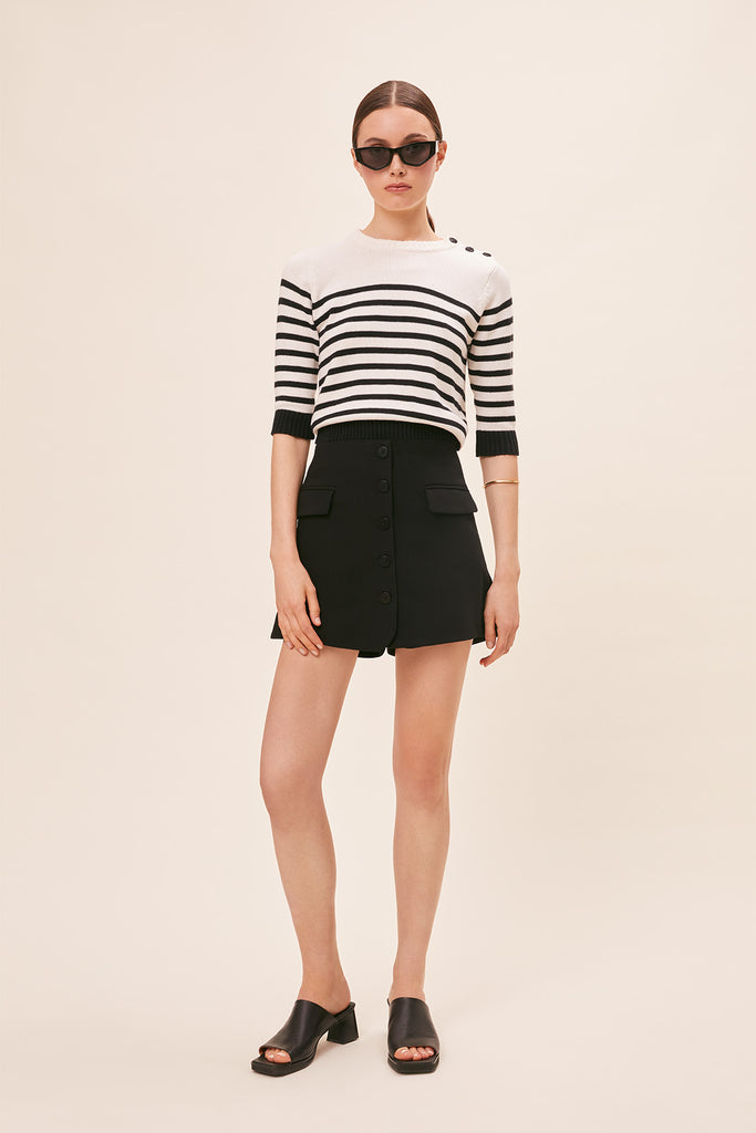 Peroza - Cotton striped jumper with button details - Suncoo HK