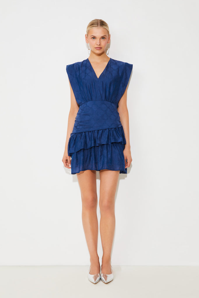 CYANA - Short Iridescent Jacquard Dress - Suncoo HK