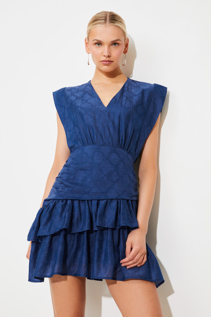 CYANA - Short Iridescent Jacquard Dress - Suncoo HK