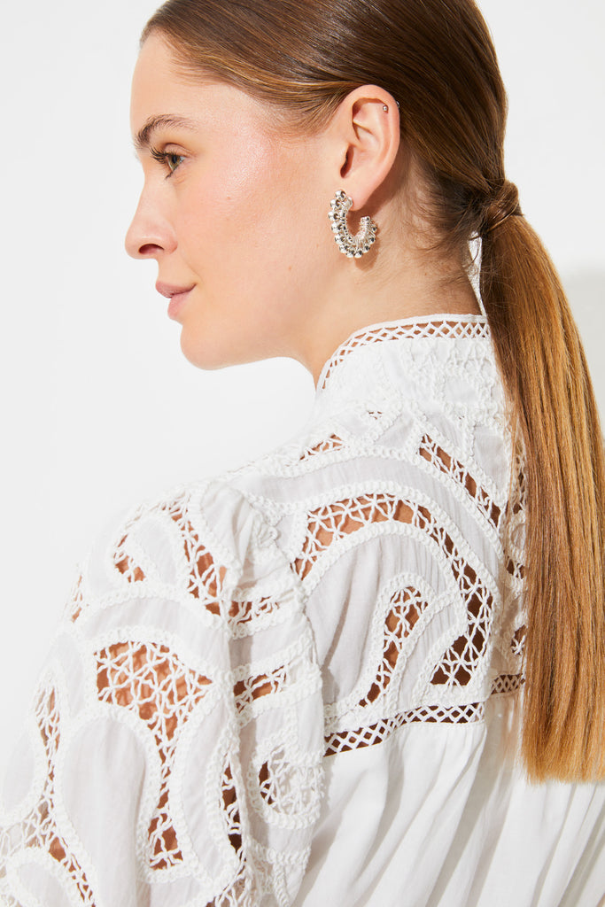 CATLEYA - Belted Dress With Guipure Detail - Suncoo HK