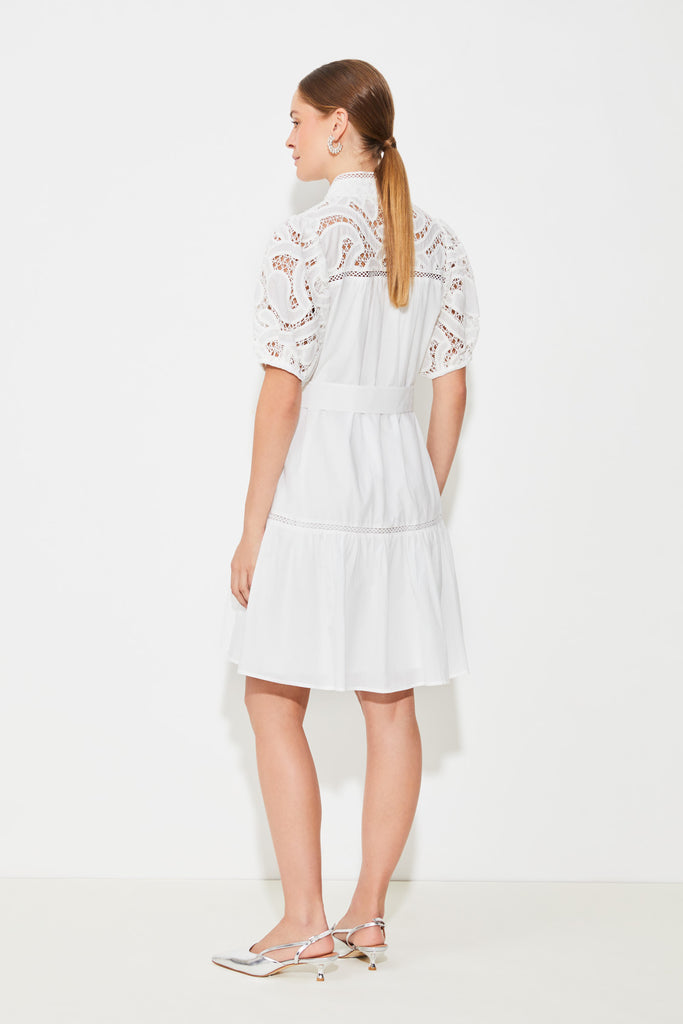 CATLEYA - Belted Dress With Guipure Detail - Suncoo HK