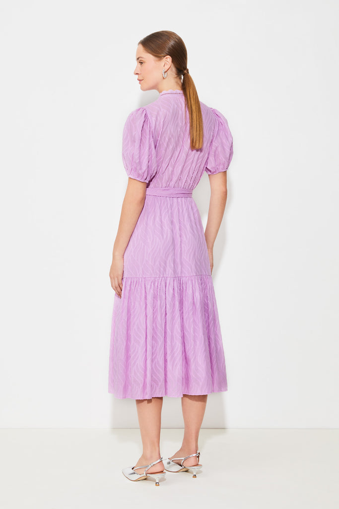 CARLA - Cotton jacquard midi dress - Suncoo HK