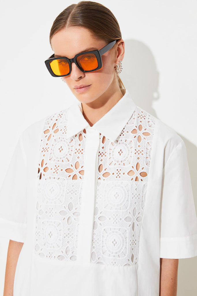 CROSS - Guipure Short Dress - Suncoo HK