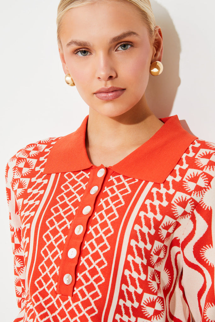POLKA - Jacquard Button-Down Polo Shirt - Suncoo HK