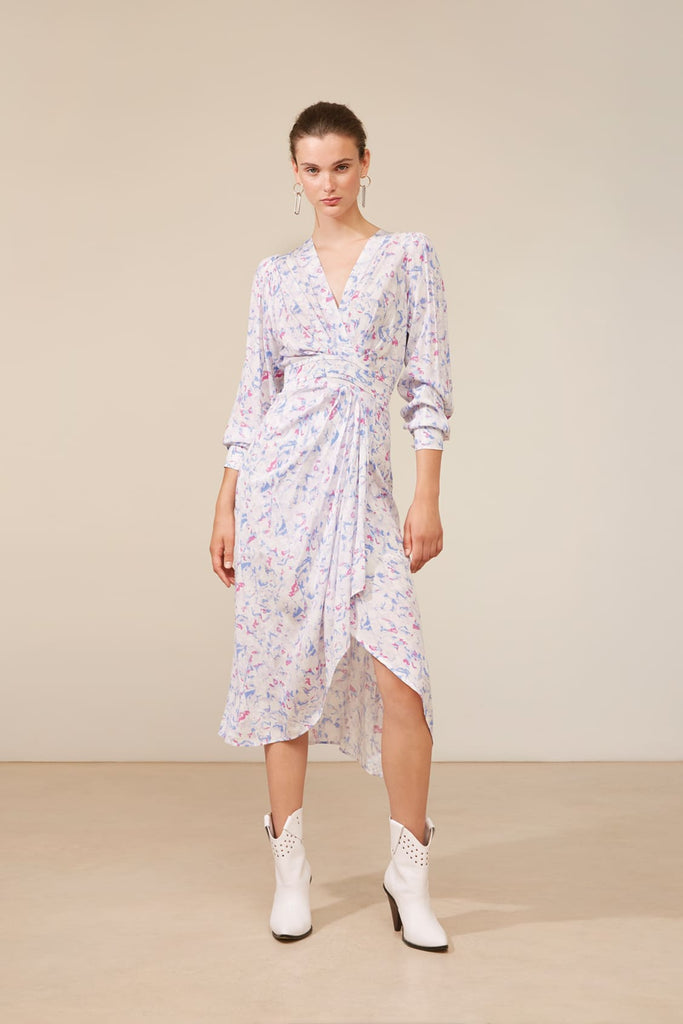 Cypres - Pastel Print Long Dress - Suncoo HK
