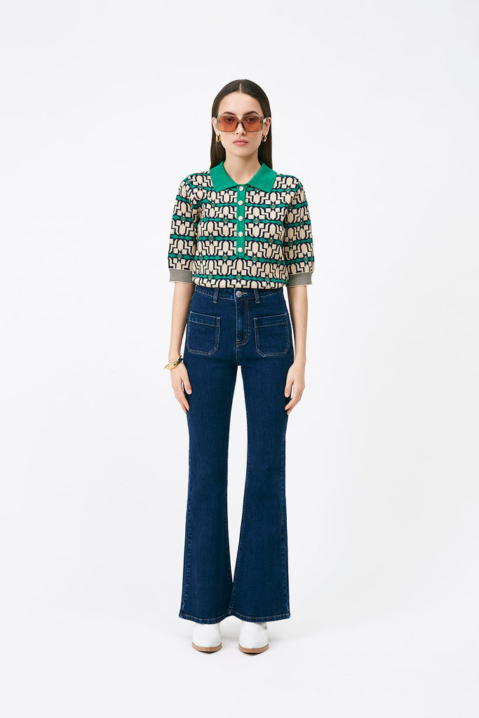 Rabia - Bootcut Jeans With Pocket Details - Suncoo HK