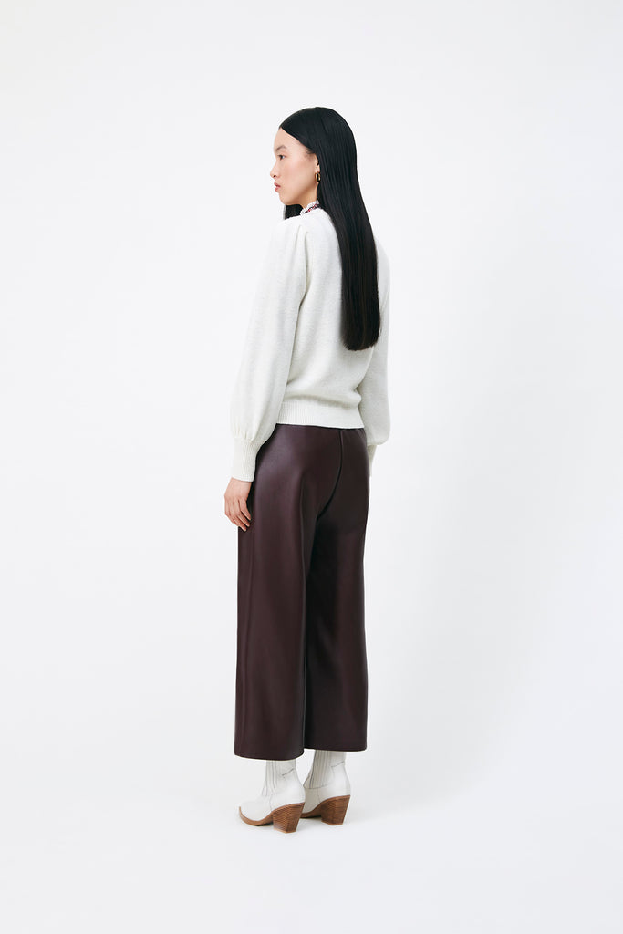 Percy -  White Wool Jumper With Message - Suncoo HK