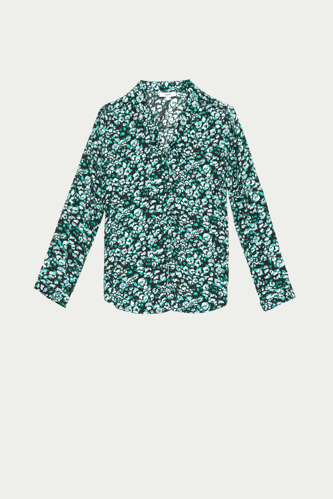 Louisa - Floral Green Printed Blouse - Suncoo HK