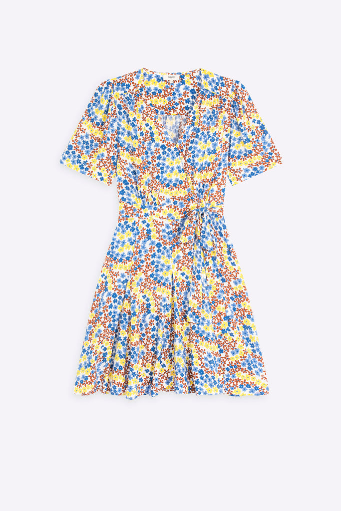 Callista - Floral Printed Short Dress - Suncoo HK