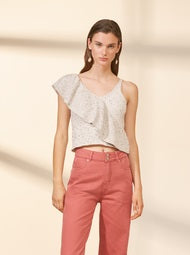 Pescara - Asymmetric Cotton Fancy Jumper With Lurex Touch - Suncoo HK