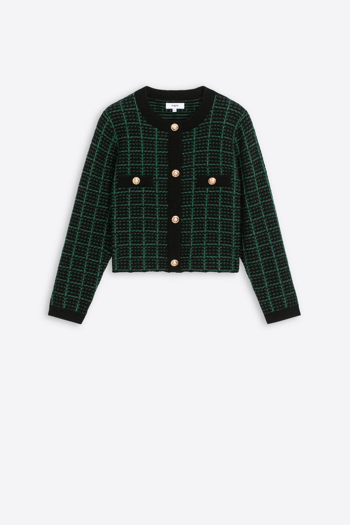 Gaby -  Checkered Fantasy Cardigan - Suncoo HK