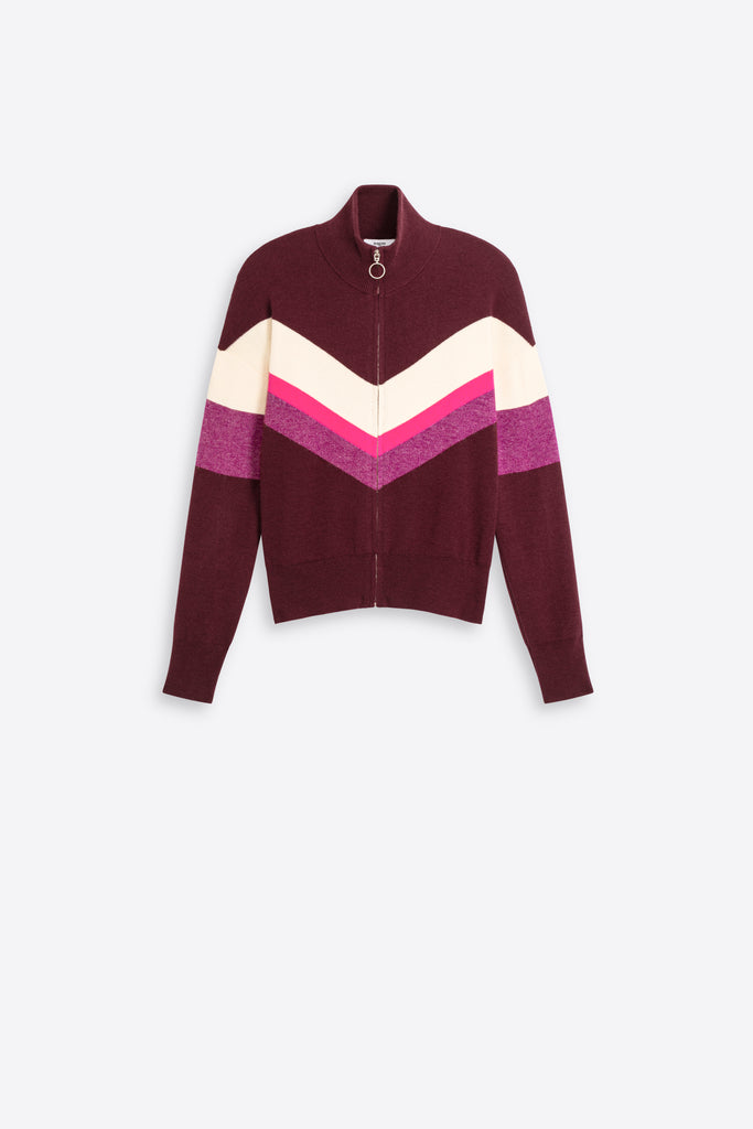 Gillian -  Zipped Fantasy Cardigan - Suncoo HK