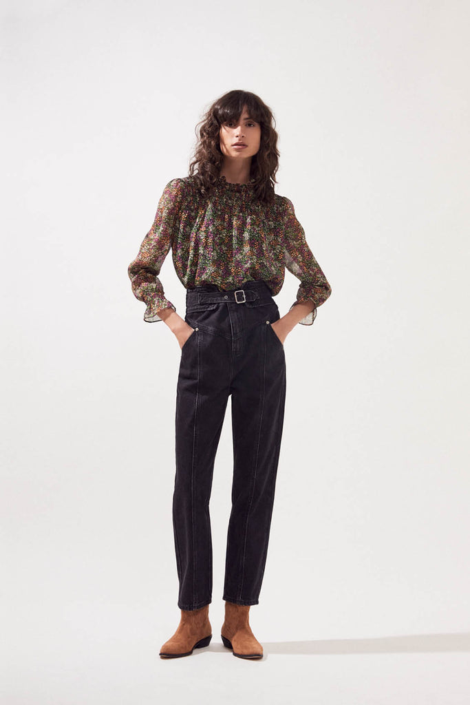 Lindia - Liberty Printed Blouse With Smocked Details - Suncoo HK