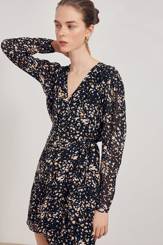Crest - Three-Coloured Leopard Printed Short Dress - Suncoo HK