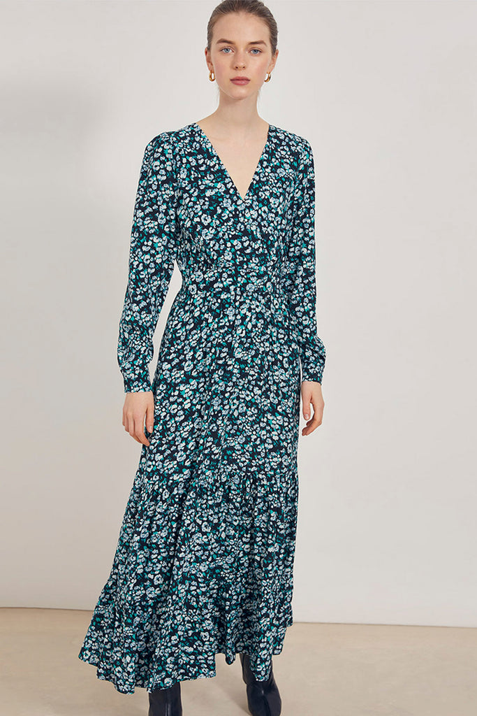 Catch - Green Floral Printed Long Dress - Suncoo HK