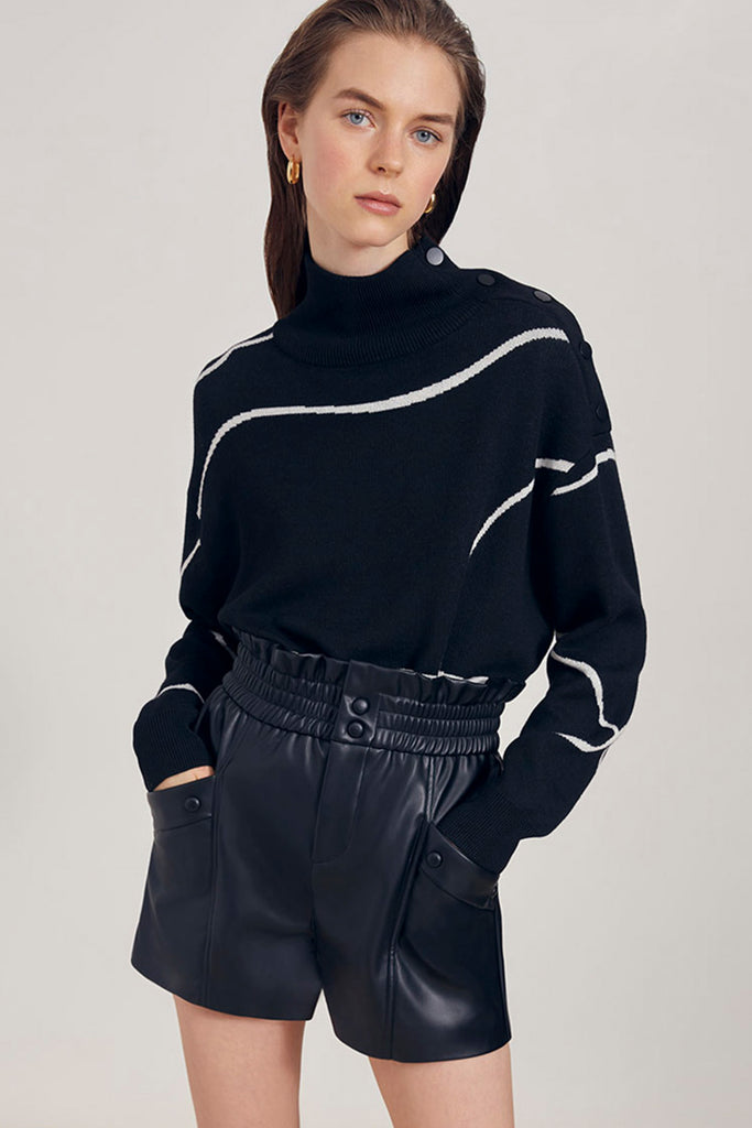 Paxton - Geometric Pattern Oversize Fancy Thin Jumper - Suncoo HK