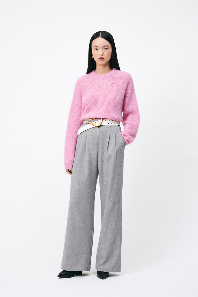 Philly -  Solid Mohair Pink Jumper - Suncoo HK