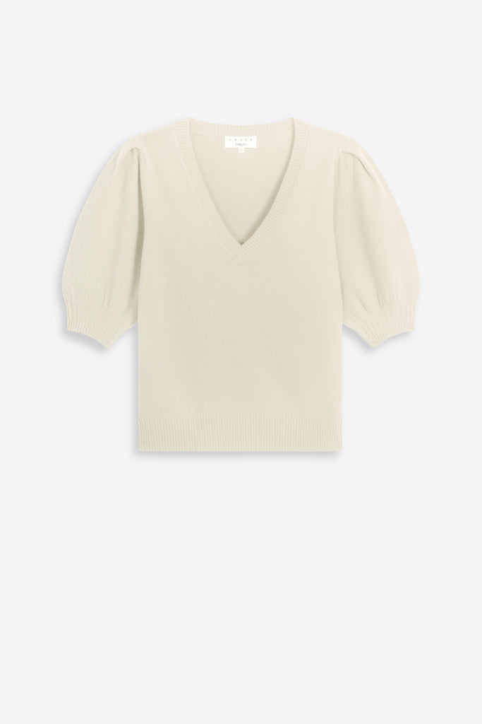 Prigent -  Plain White Wool Thin Jumper - Suncoo HK