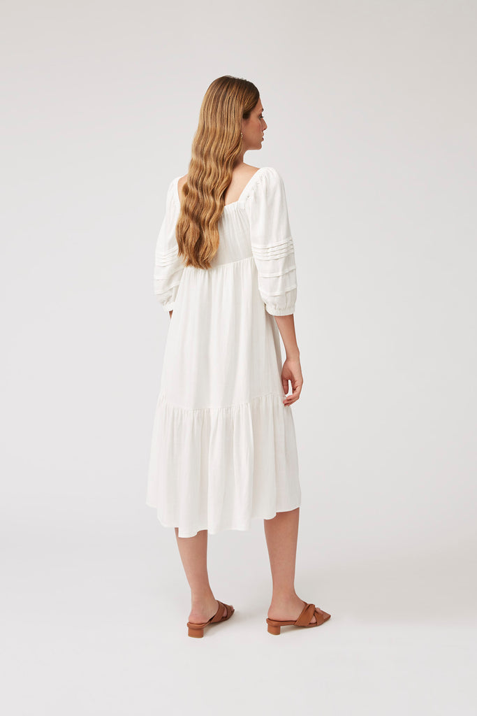 Cumbia - Bohemian Long Dress With Pleated Details - Suncoo HK