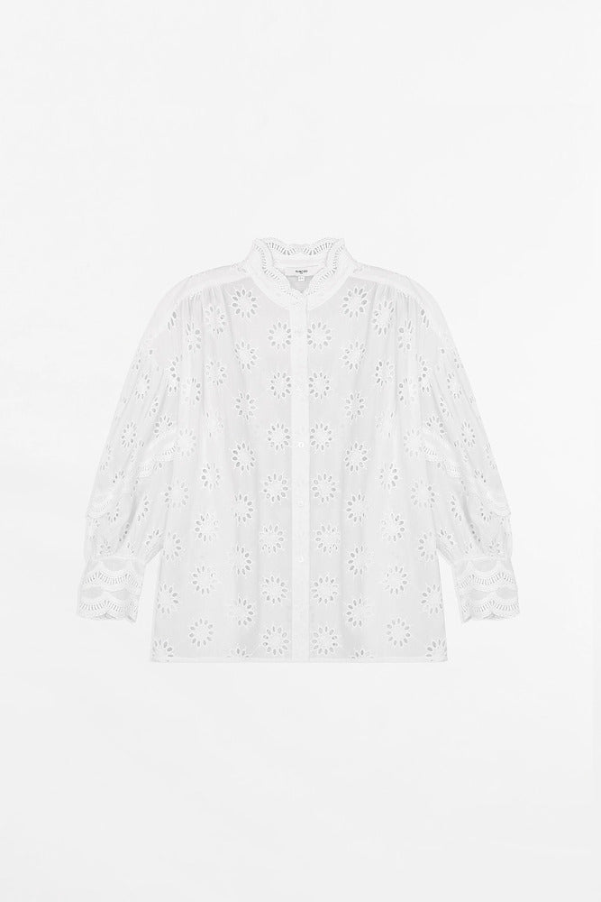 Lewis - Embroidered Floral Pattern Blouse - Suncoo HK