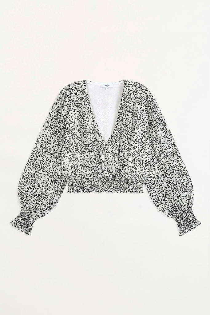 Liana - Leopard printed short blouse - Suncoo HK