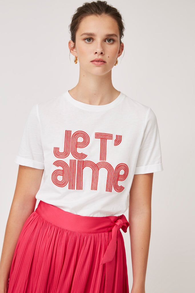 Milord - Embroidered Je T'Aime Message T-Shirt - Suncoo HK