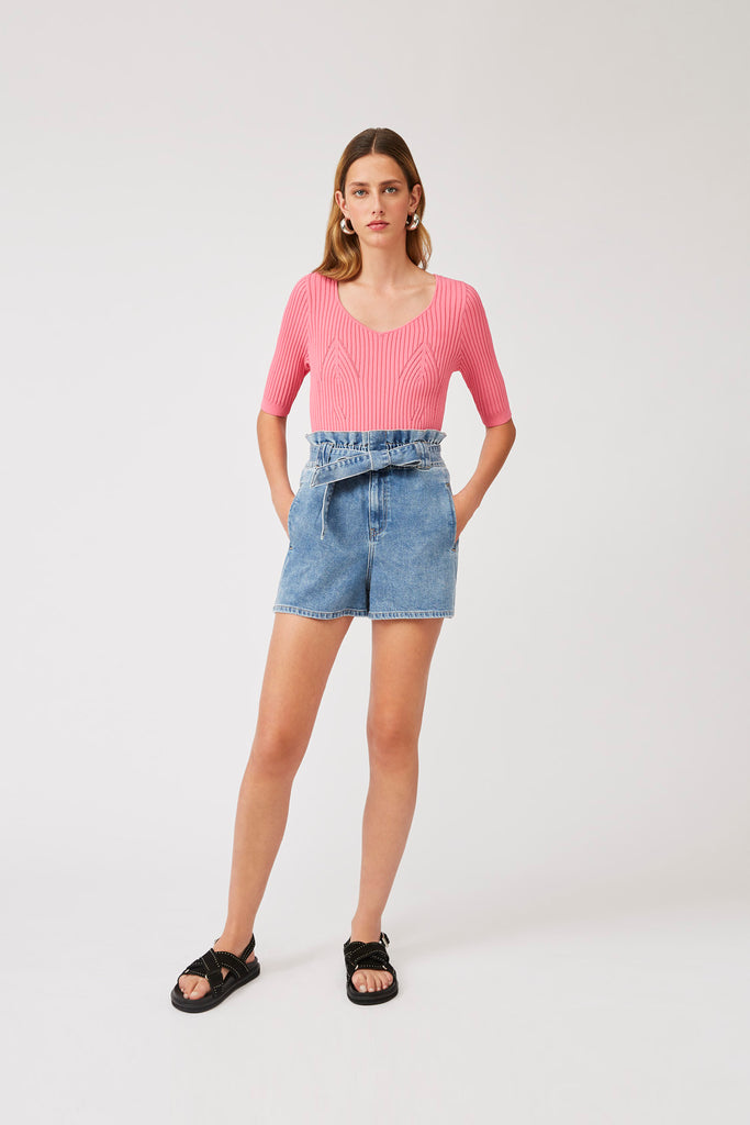 Klimt - High Waisted Denim Shorts - Suncoo HK